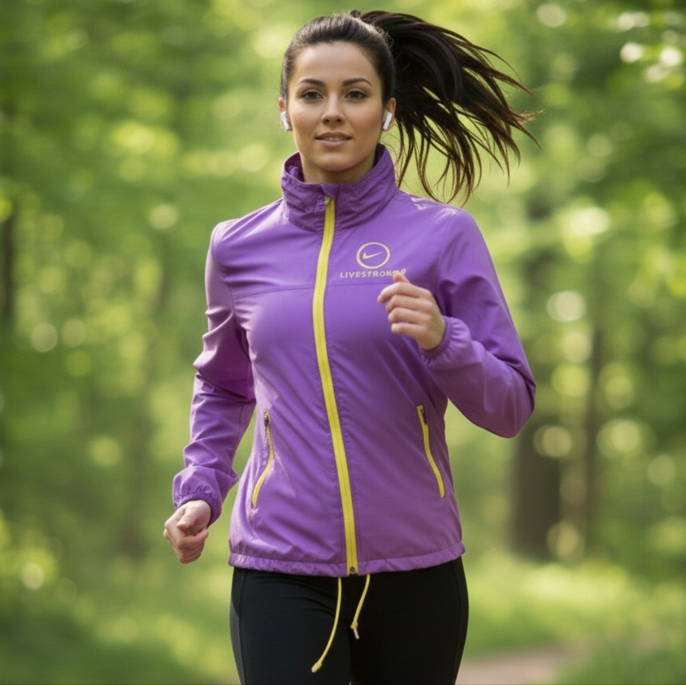 Nike Livestrong S Lightweight Stormhood Running Jacket Performance Wear Sporty